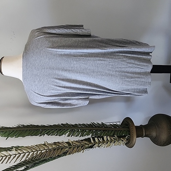 Cato Gray Short Sleeve Tee with Palm Tree and Beach graphics - Picture 3 of 12